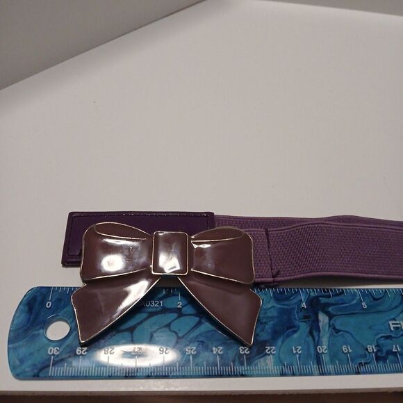 Purple Bow Metal Buckle Belt Size Medium - Picture 7 of 9